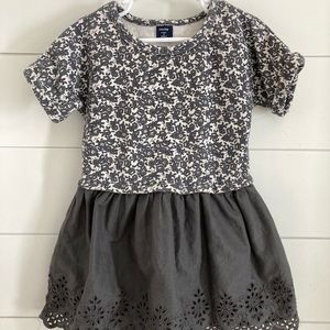 Gray floral dress